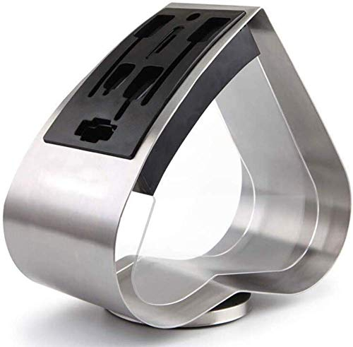 Creative Heart-Shaped Knife Holder, Universal Knife Block Made of Stainless Steel, Unique 7-Slot Design to Protect The Blades and for Removal