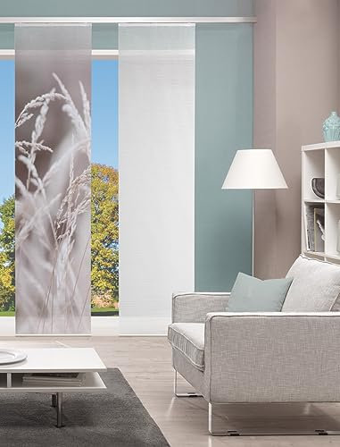 VISION S 84186 | Gordo Schiebegardine, halbtransparent, Bambus-Optik 260x60 cm, Farbe:Natur, Größe:260 x 60 cm, Anzahl:1x