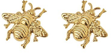 Vintage Honeybee Shape Cabinet Knobs Pull Handle Gold Bee Knob Copper Cupboards, Dressers, Doors, Cabinets & Drawers Knob Antique Home Decoraive Accessories [2 Pieces]