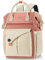 Rucksack Damen, Schulrucksack mit USB-Ladeanschluss, Laptop Arbeits Rucksack, 15,6 Zoll lässiger Tagesrucksack für Mädchen Teenager, Geschenk für Frauen, Rosa-Beige
