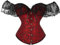 Kelvry Women Sexy Basque Off-Shoulder Lace up Boned Bustier Overbust Corset Tops with Long Sleeve