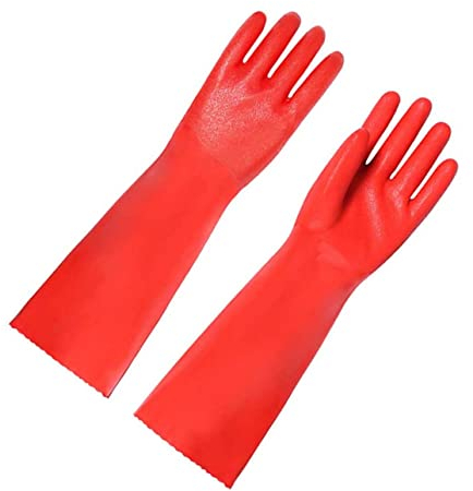 DOITOOL Fleece-Handschuhe 1 Paar Latexhandschuhe Latex Handschuhe Hausarbeitshandschuhe Geschirrspülhandschuhe Dicke Handschuhe Küchenreinigungshandschuhe Rutschfest PVC-Handschuhe