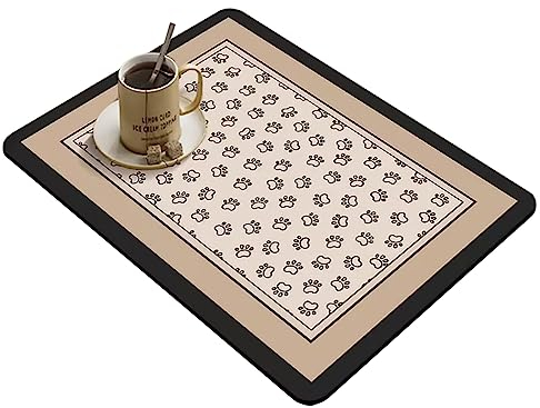 Moderne Abtropfmatte Im Nordischen Stil | Vielseitig Verwendbare, Saugfähige, Schnell Trocknende Unterlage | Kaffeematte Mit Rutschfester Gummirückseite,E,50 X 80 cm (19,6 X 31,4 Zoll)