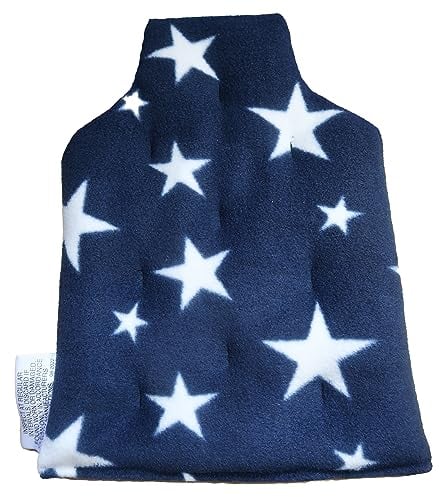 Amazing Health Wheat Bottle (Lavender Scented, Navy Stars Design) - Heating Pad for Pain Relief - Microwavable Wheat Bag