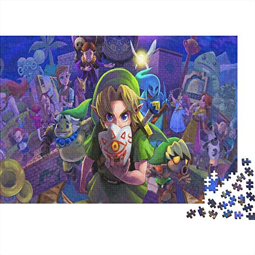 ALKOY the Legend of Zelda Puzzle for Adults | of Paradise Large Jigsaw Puzzle with Premium & Durable Wooden Pieces with Precise Interlocking Design/the Legend of Zelda-16/1000Pcs (75 * 50Cm)