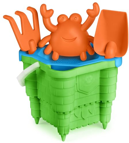 Yello 100% Recycled Bucket and Spade Set, Eco Friendly Beach Toy Sand Castle Set