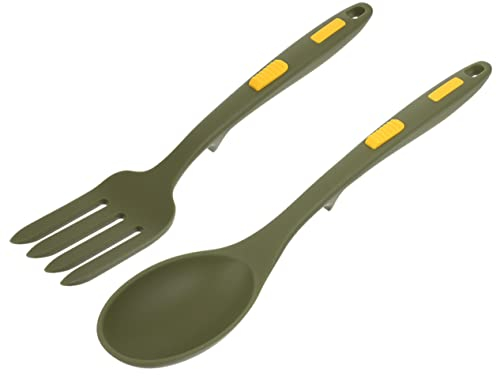 Cabilock 1 Juego Cuchara De Espagueti tenedor largo tenedores de postre fideos de pasta tenedores de cocina tenedor de silicona Resistencia a altas temperaturas espaguetis pala, 1443G2872L0XW