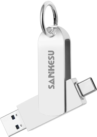 SANKESU USB C Stick 512GB, Externe SSD Speicherstick Lesen bis zu 500MB/s, Dual USB Gen2 Typ C + A Flash Drive 3.2 Externer Solid State für PC/Android Handy/MacBook/Tablet/Laptop