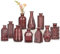 Oairse Glass Bud Vases Set of 10 Plum Purple Mini Vintage Bottle for Flowers Small Vase for Floral Arrangements Wedding Centerpieces Birthday Party Anniversary Home Table Decoration