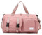 LERONO Sporttasche für Damen, Herren, Sporttasche mit Schuhfach, Reisetasche, Übernachtungstasche für Schwimmen, Basketball, Pfirsichpollen