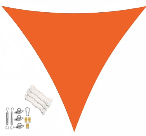 WCPQT Triangle Sun Shade Cloth, Curved Canopy Shade Sail Permeable Tear and Rust Resistant, Garden Privacy Protective Screens Shade Cover, for Outdoor Patio Pergola Roof