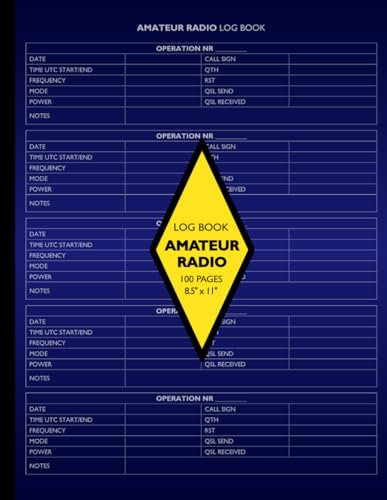 Amateur Radio Log Book: Handy Daily Logbook for HAM Radio Station Operators | Perfect Gift for Radio Fan Enthusiasts | Track Contacts & Record All Important Details | Letter-Size Pages Stratos Cover