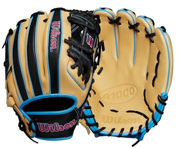 Wilson Herbst 2024 A1000® 1786 29,2 cm Infield Baseball-Handschuh – Blond/Schwarz/Cool Blue, Rechtshänder-Überwurf