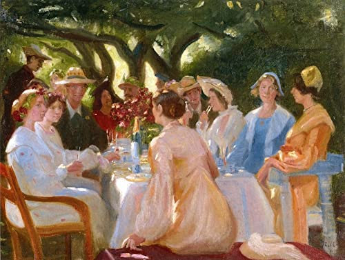 PSVDCTOO Vintage Wanddeko Bilder Poster Wandbild Il Pranzo, Rechtsanwalt Michael Peter Ancher Poster Wandbild Deko für Zimmer 60x90cm