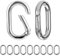 JIYIN 10 Stück KleineKarabiner, Carabiner Set Schlüsselanhänger Karabinerhaken O-Ring-Kleine Karabinerhaken für Schlüsselanhänger Rucksack Hundeleine Gürtel(Silber)