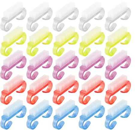 25 Pieces Of Nail Brush, Nail Tools, Nail Cleaning Tools, Plastic Cleaning Brushes, Nail Care Accessories