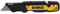 DeWALT Push and Flip Folding Utility Knife with Storage one-Handed flip-to-Open Operation and 5-Blade on-Board Storage Engineered with a Metal Handle for Durability Supplied with 1 Blade