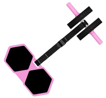rockible Rad Bauchrad mit Kniegelatte mit Gummiband für Körpergebäude, Rosa