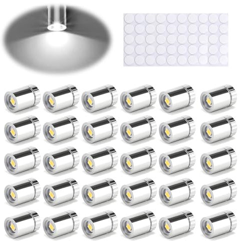 30 Stück Mini LED Licht,Mini LED Lichter für Puppenhäuser,Micro LED Licht,Mini Lichter zum Basteln,Miniatur Lichter für Vitrinen,Lichter zum Selbermachen,Spielzeug Bausteine (Weißes Licht)