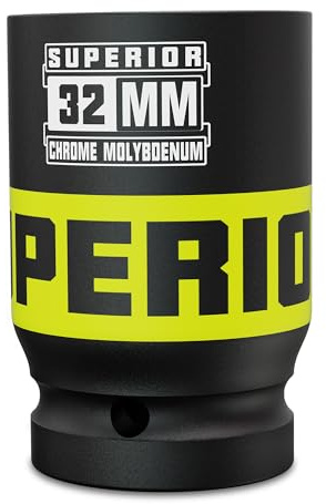 KIRXST Douille à Chocs 32mm, Douille Longue à Chocs 6 pans 1 pour La Réparation Automobile et Le Remplacement des Pneus