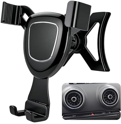 SPTSSWET Kfz Handyhalterung Auto für Audi A3 8V 2014–2019 | 360° Drehbar, Auto Lüftungsschlitze, für iPhone 17 16 15 14 Max Plus