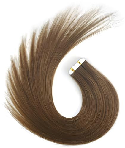 35.6 cm Tape in Extensions Braun Human Virgin Hair Seamless Design 20 Strähnen Stark Klebe Einfach anzubringen