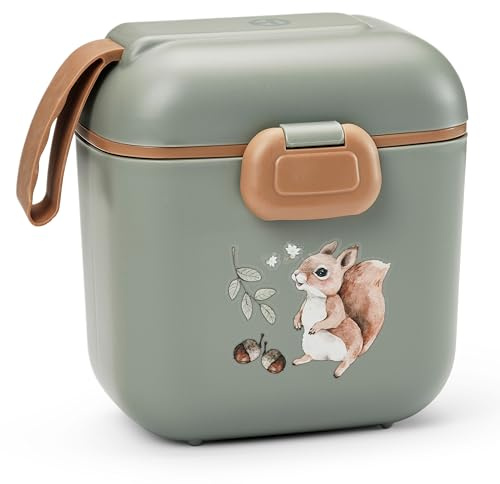 Elodie Details Boîte à Lunch pour Enfants, Bento Sans BPA avec Compartiments et Fourchette | Passe au Lave-Vaisselle & Micro-ondes | Boîte à Goûter École & Crèche - 800ml,Chipmunk Darling
