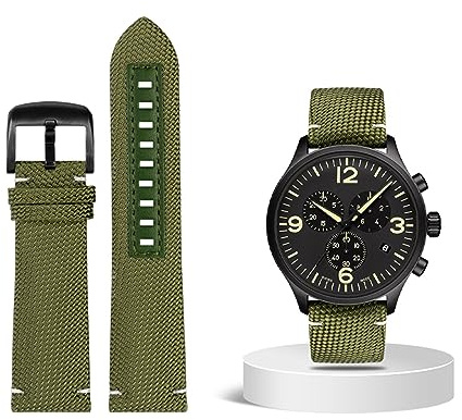 22 mm Nylon-Armband für Mido M026.629/430 Ocean Star M042.430 Ersatz-Armband für Herren, 22 mm, Legierter Stahl Leder, Nein