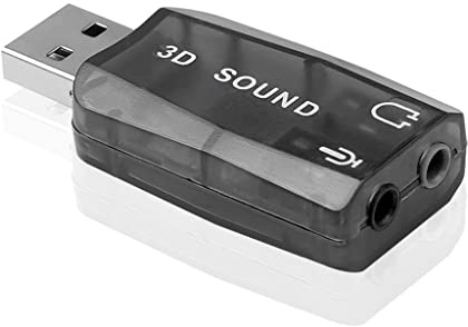Adaptador auditivo USB externo a micrófono de 3,5 mm, tarjeta de sonido, adaptador auditivo para altavoz, karaoke True