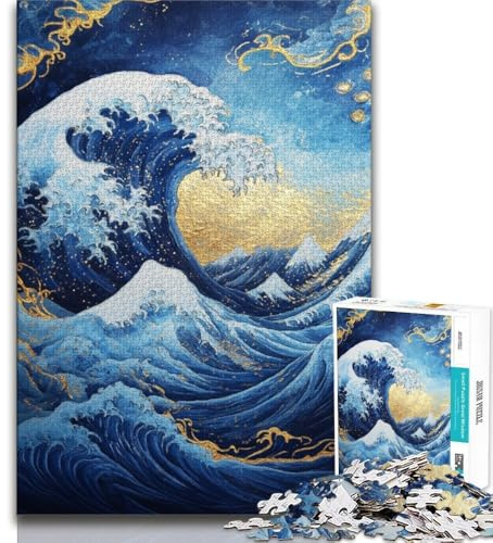 Puzzle für Erwachsene Magical Waves 1000 Teile für Erwachsene und Jugendliche ab 14 Jahren Unmögliches Spiel Erwachsene und Jugendliche (26x38cm)