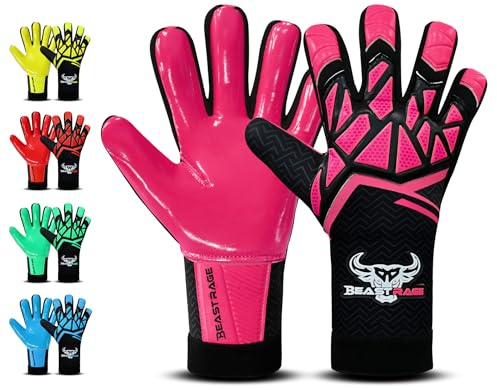 BEAST RAGE Guantes de portero para niños, adolescentes y adultos, guantes de portero de fútbol para niños y niños