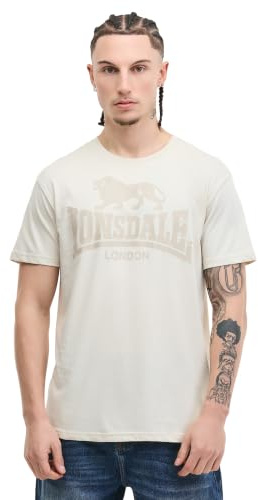 Lonsdale Herren-T-Shirt, Normale Passform mit Rundhalsausschnitt | Straßenbekleidung T-Shirt,lässiges T-Shirt aus weicher,gekämmter Baumwolle,leichtes & bequemes T-Shirt für Sport & den Alltag