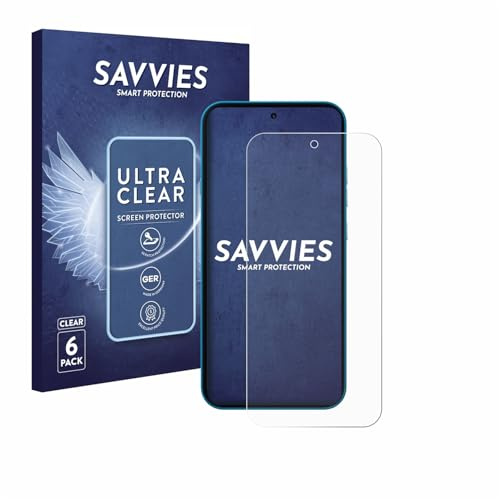 Savvies 6 Stück Schutzfolie für Nothing Phone (4a) | Transparenter Displayschutz Made in Germany, Ultra-Klar Displayschutz-Folie