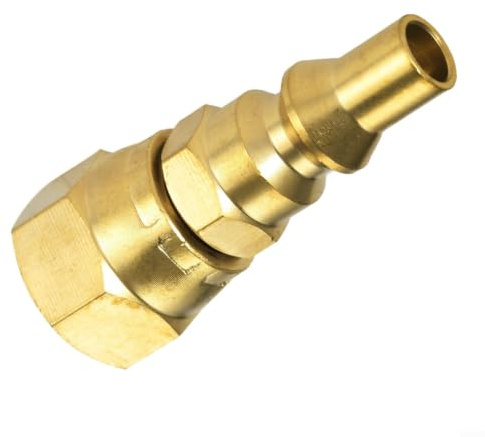 Micpointik für schnellkupplung für Propan-Gas 1/4 Zoll auf 3/8 Zoll für weiblich, werkzeugloser Adapter für RV-Camping und für wohnmobil, Grills wie Chef und Outland, robustes Metall-Design für