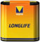 Pila a testa piatta, 4,5 V, Longlife, 3Lr12