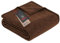 Ibena Porto Decke 150x200 cm – Baumwollmix weich, warm & waschbar, Kuscheldecke braun einfarbig