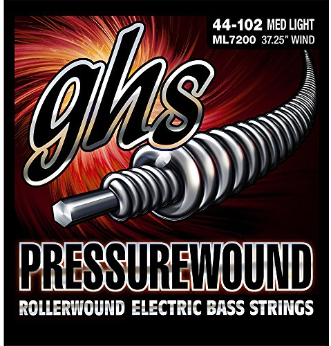 GHS ML7200 Jeu de cordes pour Basse 44-102 Medium Light