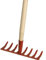 Star 40141 Kinderrechen rot,7 Zinken 13 cm breit,Holzstiel 75 cm