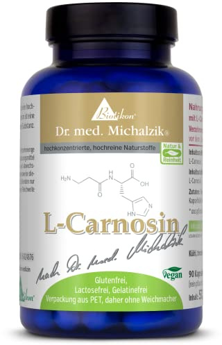 L-Carnosin nach Dr. Michalzik, 1500 mg L-Carnosin, 90 Kapseln | 1500 mg L-Carnosin • eigene deutsche Produktion • ohne Zusätze • vegane Kapseln