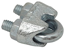 Etherma, 26571, Accessori riscaldamento grondaia DO 3, clip fune metallica zincato