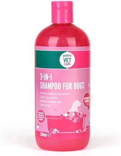 PDSA 3 in 1 Shampoo For Dogs 500ml - Revitalize Your Pet's Coat - Cleanse, Nourish, and Refresh