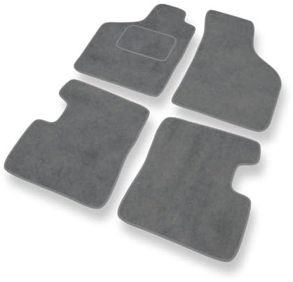 Mossa - Fußmatten Auto kompatibel mit Renault Twingo I (1992-2007) - Premium Velours graue Automatten Autoteppiche 1