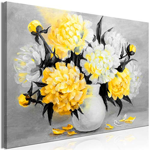murando - Canvas Wall Art Flowers 90x60 cm - 1 piece Large Canvas Prints XXL - Art Deco Pictures for Bedroom Walls- Home Decor Wall Pictures for Living Room - Peonies Nature b-C-0478-b-b