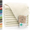 ZOLLNER 10er Set Gästehandtücher - weiche und saugstarke Handtücher - waschbar bis 95°C - Baumwolle - 30x50 cm in beige
