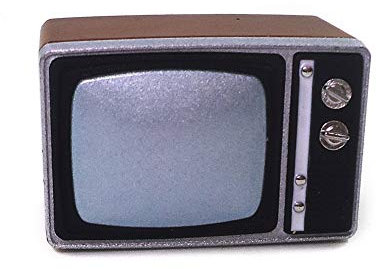 Yosemite 3 piezas de pantalla de ordenador de escritorio mini modelo de teclado de resina retro modelo de TV miniatura para decoración de sala de estar o televisión