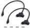 Lot de 2 rallonges micro USB 2.0 à 5 broches mâle vers femelle de 0,3 m avec trou pour le montage sur tableau de commande avec vis de fixation pour le transfert de données avec ordinateur