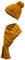 Manufaktur13 Knit Winter Set - Schal & Mütze, 2-teiliges Kombiset aus Strickschal und Beanie, Bommelmütze, Echt-Leder Veredelung (1 Mustard)