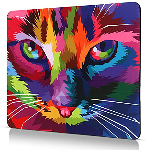 CHUQING Katzen Mauspad Klein Gaming Mousepad Motiv Katze 240x200 mm Anti Rutsch Mouse Matte