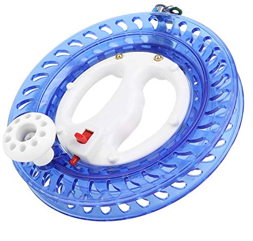 OUKENS Angelschnur-Rollendraht, ABS Multifunktions-Seefischerei-Rad Handdrahtwicklung Fliegenschnur Angelrollen-Zubehör(Blau)