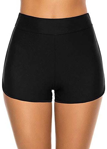 WWricotta Maillot De Bain Shorty Femme - Grande Taille Shorty Piscine Femme Protection UV Shorts De Sports Pas Cher pour L'Yoga,Jogging,Natation Plage Piscine